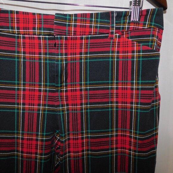 Old Navy Womens 16 Red Black Green Plaid Pixie Pant - Picture 5 of 6